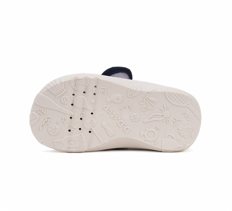 Tenisówki D.D.STEP BAREFOOT C086-51576M WHITE na rzep