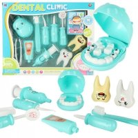 Dentysta zestaw lekarski hipopotam niebieski 