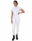 Bryczesy damskie z wysokim stanem KEA - QHP - white