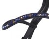 Ogłowie z nachrapnikiem szwedzkim ORLANDO - QHP - black/navy