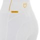 Legginsy damskie Classic Slim Fit Full Grip - EQUESTRO - white