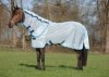 Derka siatkowa z odpinanym kołnierzem AMIGO Bug Rug - HORSEWARE - Azure Blue/Electric Blue & Navy