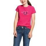Koszulka młodzieżowa PUFF PRINT LOGO SS20 - ARIAT - pink