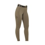 Legginsy damskie High-waisted - EQUESTRO - walnut