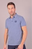 Koszulka męska polo PAMPELONNE - Harcour - jean (denim)