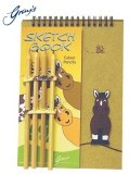 Drewniany notes z konikiem i kredkami BEE MY HORSE - GRAY'S