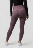 Termolegginsy jeździeckie ANYA Hybrid Full Grip - Horze - flint purple
