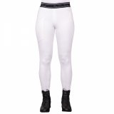 Legginsy jeździeckie młodzieżowe EDEN Competition Full Grip - QHP - white