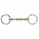 Wędzidło zwykłe 2x łamane Anatomical - QHP - argentan