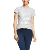 Koszulka LIVE LOVE RIDE młodzieżowa - Ariat - heather gray stripe