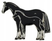 Znaczek ozdobny kare konie 