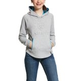 Bluza młodzieżowa z kapturem 3D LOGO SS20 - ARIAT - heather grey