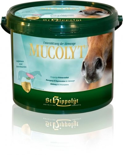 Preparat leczniczy dla koni mających problemy z drogami oddechowymi - Mucolyt - St Hippolyt - 10kg 