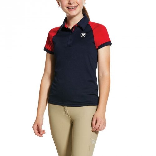 Koszulka młodzieżowa TEAM 3.0 SS POLO SS21 - Ariat - navy