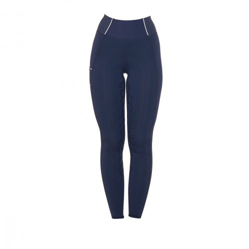 Legginsy Technical Strass Slim Fit - granatowe - EQUESTRO