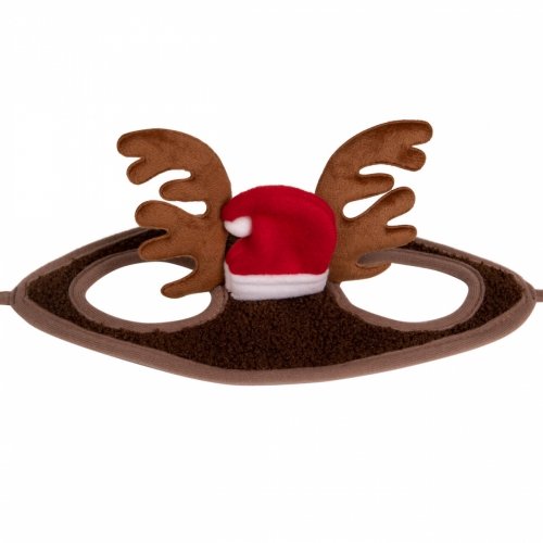 Czapka świąteczna / nauszniki dla konia Antler - QHP - red