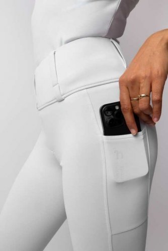 Legginsy ANYA HYBRID - białe - HORZE 