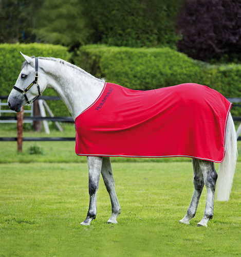 Derka osuszająca RAMBO Cotton Cooler - HORSEWARE - red/grey