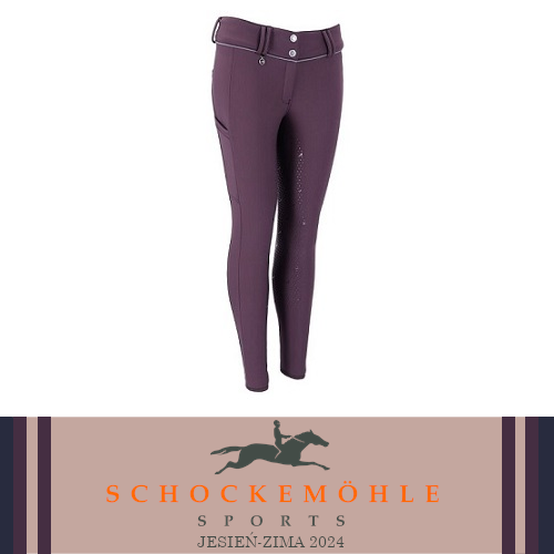 Bryczesy damskie zimowe WINTER CARLA FS STYLE AW24 - Schockemohle - deep mauve