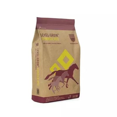 Pasza dla koni hodowlanych, źrebiąt, odsadków i młodzieży rosnącej Level - Grow Mix 20 kg - Saracen