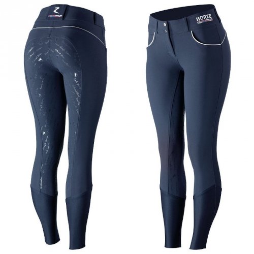 Bryczesy NORDIC z silikonowym lejem HORZE - peacoat dark blue