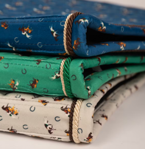 Potnik Pad Velvet Horse printing Show - Kentucky - green