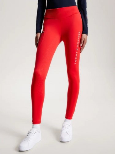 Legginsy damskie ELMIRA ALL-YEAR - Tommy Hilfiger Equestrian - fierce red