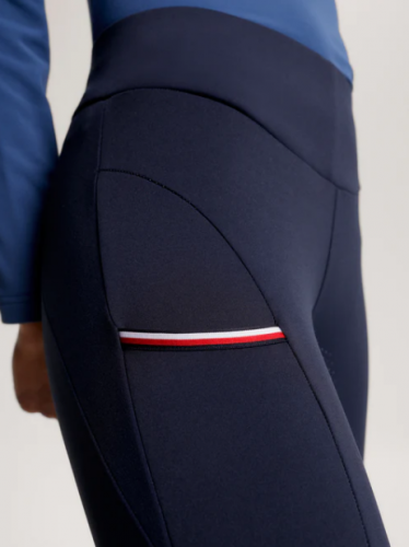 Legginsy damskie zimowe ELMIRA WINTER - Tommy Hilfiger Equestrian - desert sky