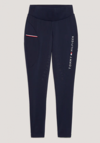 Legginsy damskie zimowe ELMIRA WINTER - Tommy Hilfiger Equestrian - desert sky