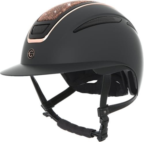 Kask jeździecki Elite Polo - Covalliero - różowe złoto