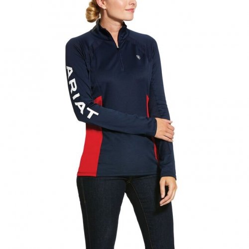 Bluzka damska SUNSTOPPER TEAM 2.0 SS20 - ARIAT - navy
