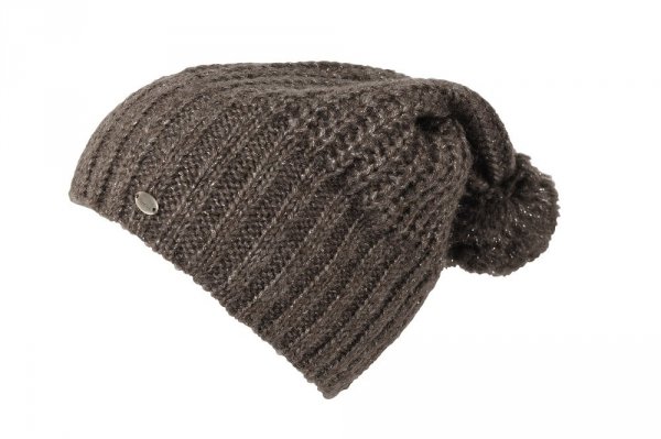 Czapka z pomponem LURE PIKEUR - taupe melange