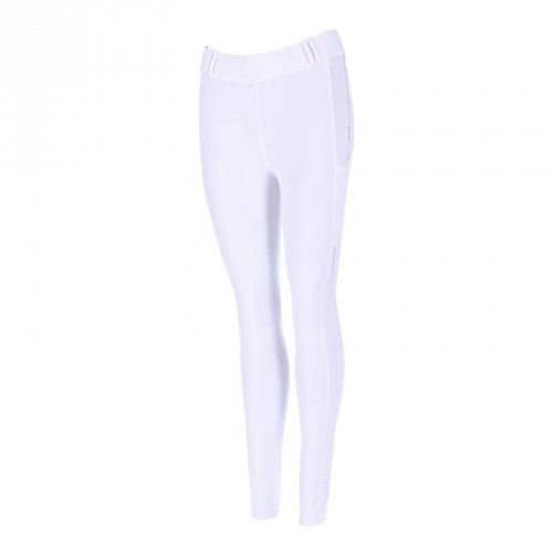 Legginsy jeździeckie damskie POCKET Style SS24 - Schockemohle - optical white