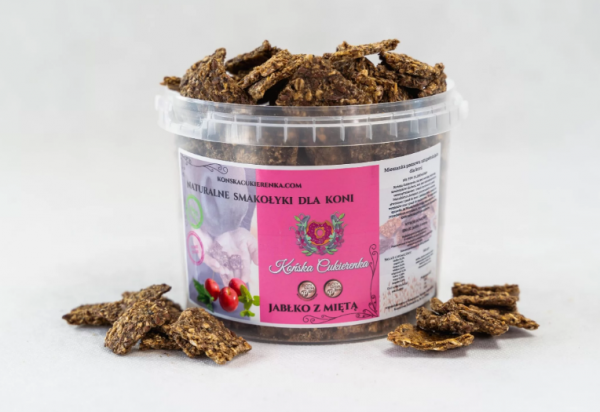 Naturalne ciasteczka 3.5L - Końska Cukierenka - jabłko z miętą
