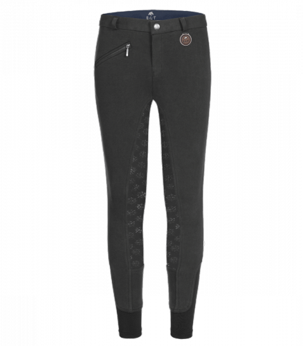 Bryczesy THERMO FUN SPORT SILICONE młodzieżowe - pełny lej silikonowy - Waldhausen - czarny