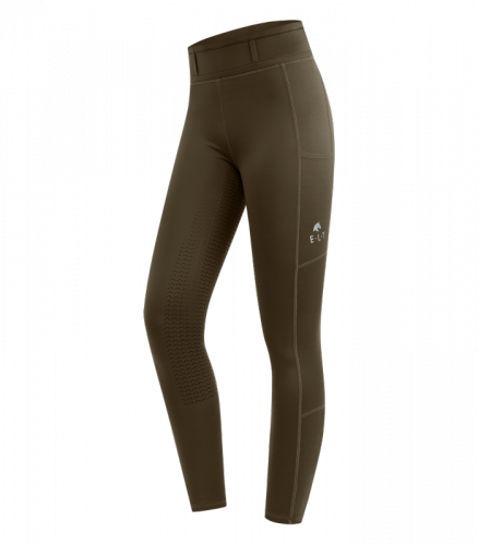 Legginsy jeździeckie damskie zimowe Ella ELT - Waldhausen - green brown
