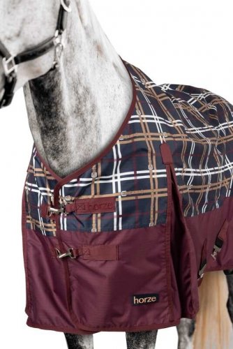 Derka padokowa podszyta polarem 0g 600D - Horze - check print