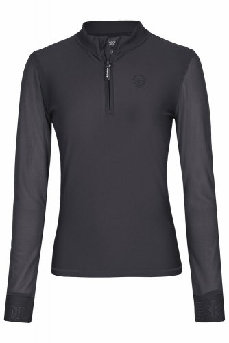 Bluzka damska LONGSLEEVE HALF-ZIP REFLEXX SS 23 - Eskadron - deepgrey