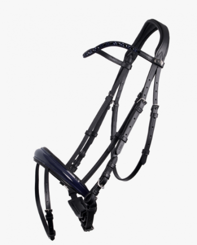 Ogłowie anatomiczne CHIANTI - QHP - black/navy