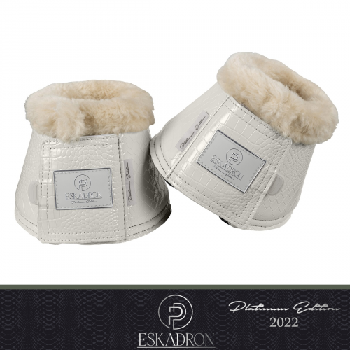 Kaloszki CROCO FAUXFUR Platinum 2022 - Eskadron - pearlgrey