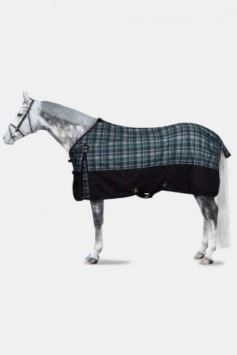 Derka padokowa z podszyciem 1200D NEVADA - Horze - dark navy/stormy green