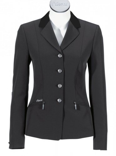 Frak konkursowy SKARLETT damski - PIKEUR - grafitowy/czarny welur