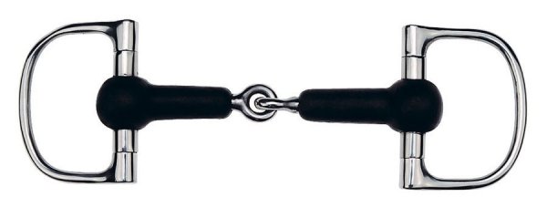 Wędzidło D-ring 1x łamane gumowe 19mm - Feeling