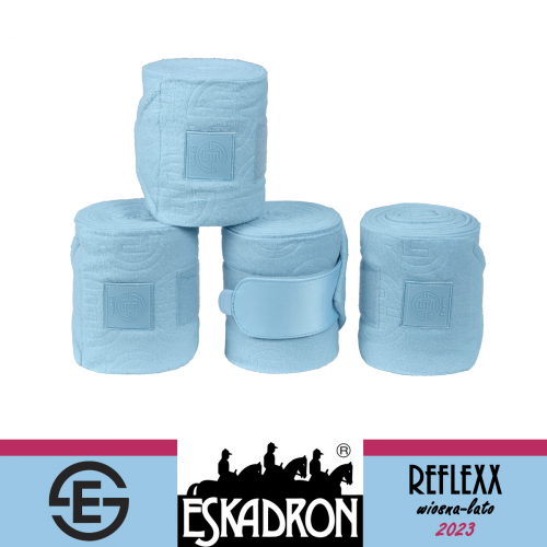 Bandaże FLEECE STAMP REFLEXX SS 23 - Eskadron - silkblue