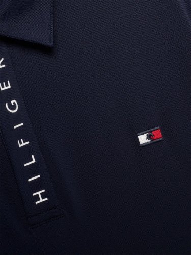 Koszulka polo męska HARLEM LOGO - Tommy Hilfiger Equestrian -  desert sky