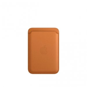Apple Skórzany portfel z MagSafe do iPhone – złocisty brąz