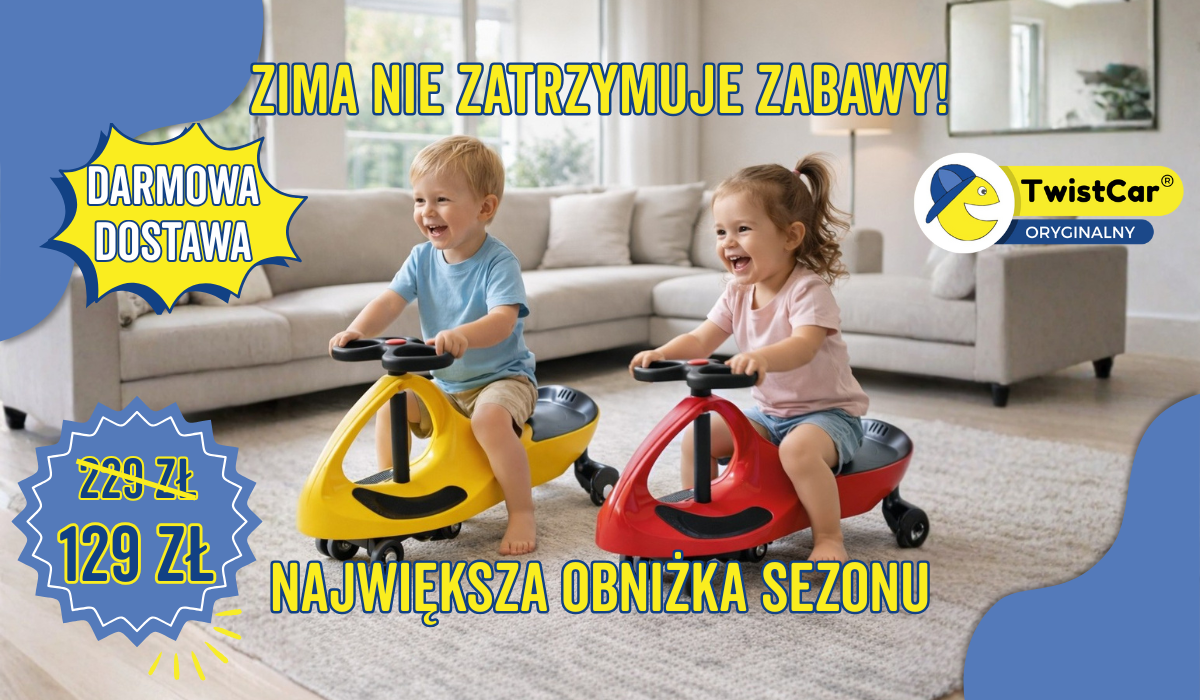 Oryginalny Jeździk TwistCar®️ - Innowacyjny pojazd napędzany ruchami kierownicy
