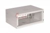 Szafa wisząca SIMPLE 19 4Ux555x400 mm IP20 ściany boczne pełne drzwi z szybą RAL 7035 19-8006SZWS-19-4U-40-DS