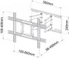 UCHWYT DO TV LED/LCD AR-87 ART 40-80 60KG reg. pion/poziom 46cm