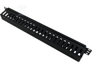 ORGANIZATOR KABLI 1U 19" Z POKRYWĄ